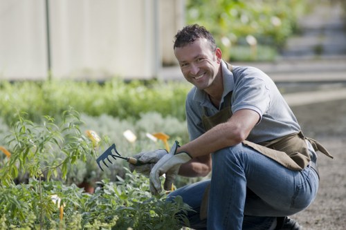 Seasonal plants and garden features in a Chingford landscape garden