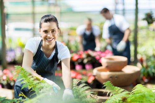 Professional landscapers working in Chingford